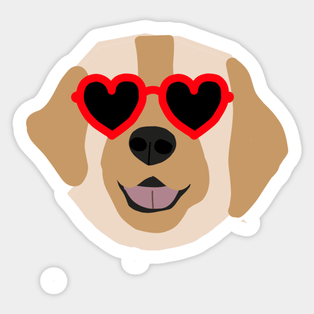 Dog with Heart Sunglasses Sticker by sydlarge18